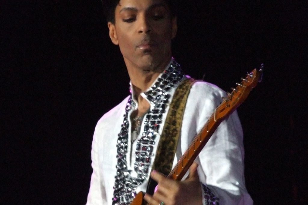 Prince performing at Coachella in 2008.